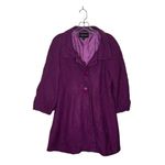 JOHN PAUL RICHARD Purple Basket Weave Fabric Coat Big Buttons Womens Size Medium Photo 4