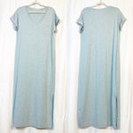 Peruvian Connection Malibu Cotton Modal Jersey Knit Maxi T-Shirt Dress: Seafoam Photo 2
