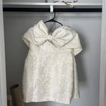 Babyboo  XL White mini dress with shoulder bow, and zip/tie  back #minidress #bowdetail Photo 4