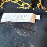ASTR ‎ Chain Reaction M Equestrian Black Gold Faux Wrap Mini Dress Strappy V Neck Photo 12