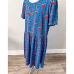 LuLaRoe Triangle Watermelon Midi Dress Photo 8