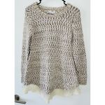 Mirumi Marled Knit Lace Hem Sweater Photo 5
