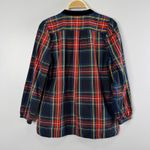 J.Crew  Plaid Tunic Top‎ Small Black Red Velvet Trim Long Sleeve Preppy Classic Photo 5