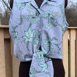 Tommy Bahama Vintage Women’s 100% Silk Sleeveless Hawaiian Tie Front Top Size L Photo 0