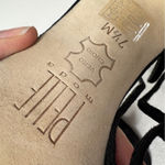 Pelle Moda Black Leather Silver Rhinestone Heels Womens 7.5 Bling Lace Up Ankle Photo 2