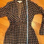 Chic Geometric Patterned Dress Black Photo 5