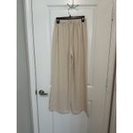 ALLSAINTS 21 Saints Beige Wide Leg Palazzo Pants M Pull‎ On High Waist Crinkle Texture Photo 1