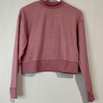 Abound Women’s Crop Fleece Pullover Pink Bloom Size Small NWT Photo 0