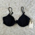 Good American New  Women’s Showoff Curve Bikini Top in black size Medium Photo 1