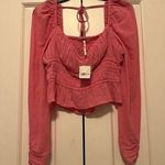 Free People NWT  Chloe Top in Aurora Pink Size Small Photo 0