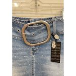 Forever 21  Blue Bratz Rhinestone Denim Mini Skirt with Belt - Size M Photo 1