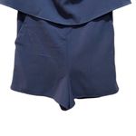 AQUA  V-Neck Flounce Romper Navy Blue Size Medium Photo 4
