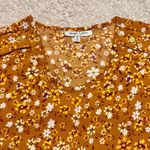 Spring Mustard w/ Flowers Blouse Photo 3