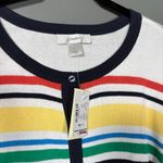 CJ Banks NWT Rainbow Striped Preppy Academia Cardigan Sweater Photo 3