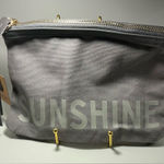 A NWT Rare Santa Barbara Design Studio Sunshine Gray Canvas Zip Bag Photo 0