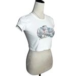 Brandy Melville Y2K Cat Graphic Baby Tee | Cropped Top Small | Ashlyn Kitten Top Photo 2