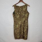 Liz Claiborne VTG‎  Silk Dress Womens 12 Brown Sequin Beaded Floral Fairy Sheath Photo 2