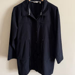 Soft Surroundings Lightweight Jacket Black Long Sleeve Expanded Hem Size Large Photo 0