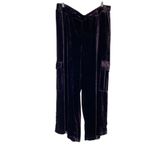 Johnny Was  NWTs Zatima Purple Silk Cargo Pants Wide Leg size PXL petite XL Photo 3