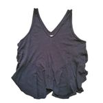 We The Free  People Tank Top Women Small Black V Neck Flowy Tiered Asymetrical Photo 2