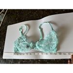 Josie Natori Blue Floral Race Underwire Bra Semi Sheer Balconette Half Cup 34C Size undefined Photo 7