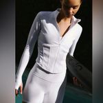 Alo Yoga NWT Airbrush Corset Full Zip Jacket White Size S Photo 2