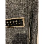 Missoni $1195 New M  42 6 Tweed Car Coat Crochet Trim Jacket Gray Black Pea Photo 7