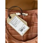 prAna NWT Foundation Scoop Neck Copper Brown Stripe Tencel Tank Top Small Photo 6