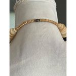 Chunky Graduated Wood Disc VTG Collar Necklace African Tribal Carved Cat Figures Black Photo 3