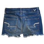 American Eagle America Eagle Medium Wash Denim Shorts Raw Edge 3" Inseam Size 0 Photo 1