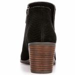 Lucky Brand sz 7.5 Womens Black Chunky Heel Zip Up Ankle Booties Fall Western Photo 6