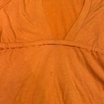 Mblem Y2K Style Low Cut Tunic Knit Sweatshirt Hooded Top Women’s Size Medium Orange Photo 3