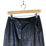 EXPRESS Faux Leather Flare Trouser Pants Womens 4 Black High Rise Y2K Mob Wife Photo 2