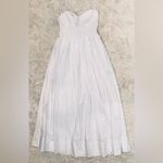 STAUD NWOT  Landry Shoulder-Tie Smocked Cotton Maxi White Dress sz L Photo 5