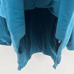 Tianello TENCEL Plus Sized Aida Blouse Button Front Garment Dyed Teal Size 2X Blue Photo 5