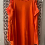 New Without Tag Orange Open Shoulder Dress Size S Photo 0