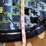 Tory Burch Terry Cloth Hoodie Tunic L chain print blue green white 100% cotton Photo 6