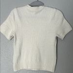 Abercrombie & Fitch Abercrombie Cream Short Sleeve Knit Sweater Photo 2