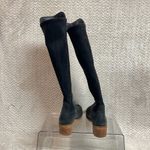 Lucky Brand  Tilaree Womens Black Leather Suede Slip On Tall Boots Size 6.5 Photo 2