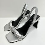 Abound  Sandals Womens Size 6.5 Ryleigh Silver Braided High Heel Open Toe Photo 0
