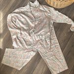 Vintage Amanda Stewart romantic floral pajama set size large baby pink Photo 1