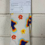 Urban Outfitters  Retro Floral Crew Socks shoe size 6.5-12.5 NWT Photo 5
