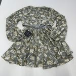 Lulus Dress Women Medium First Blooms Dusty Blue Floral Print Long Sleeve Cutout Gray Size undefined Photo 6