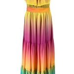 VICI Rainbow Skies off Shoulder Tiered Maxi Dress Photo 9