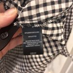 Sanctuary Black White Gingham 3/4 Tie Sleeve Hidden Button Front Womens Large Photo 5