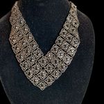 Neiman Marcus #405 Pewter and Onyx Statement Necklace Photo 0