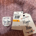 Hippie Rose Pink Cropped Sweater Junior’s Size Small  Photo 6