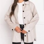 Lamarque Collection Olena Wool Shacket in Feather Gray Size XS Photo 7