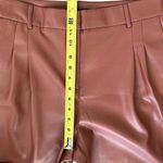 NEW House of Harlow 1960 Brown Vegan Leather Wide Leg High Rise Trouser Pants 10 Photo 11
