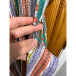 Laura Ashley EUC Vintage  1990’s Puff Sleeves Striped Pattern Tea Dress Size 10 Photo 6